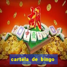 cartela de bingo pra imprimir